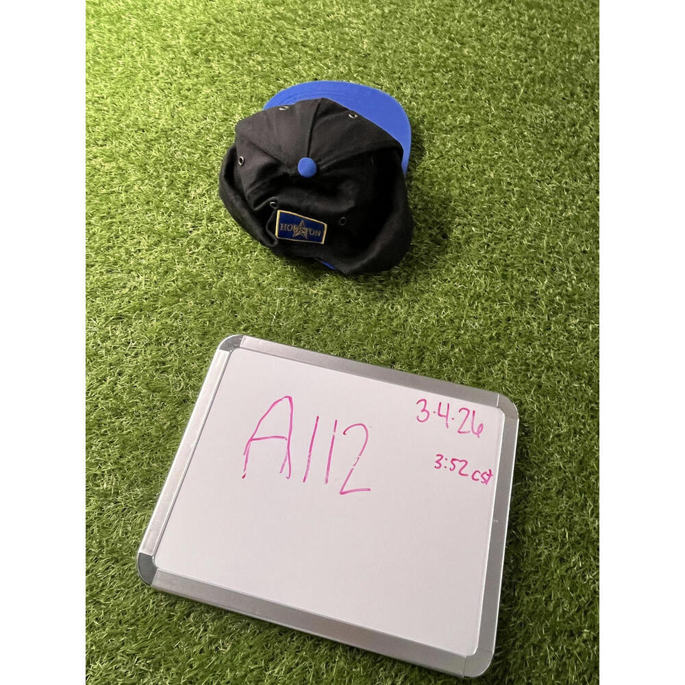 Houston Adjustable Snapback Hat Black and Blue